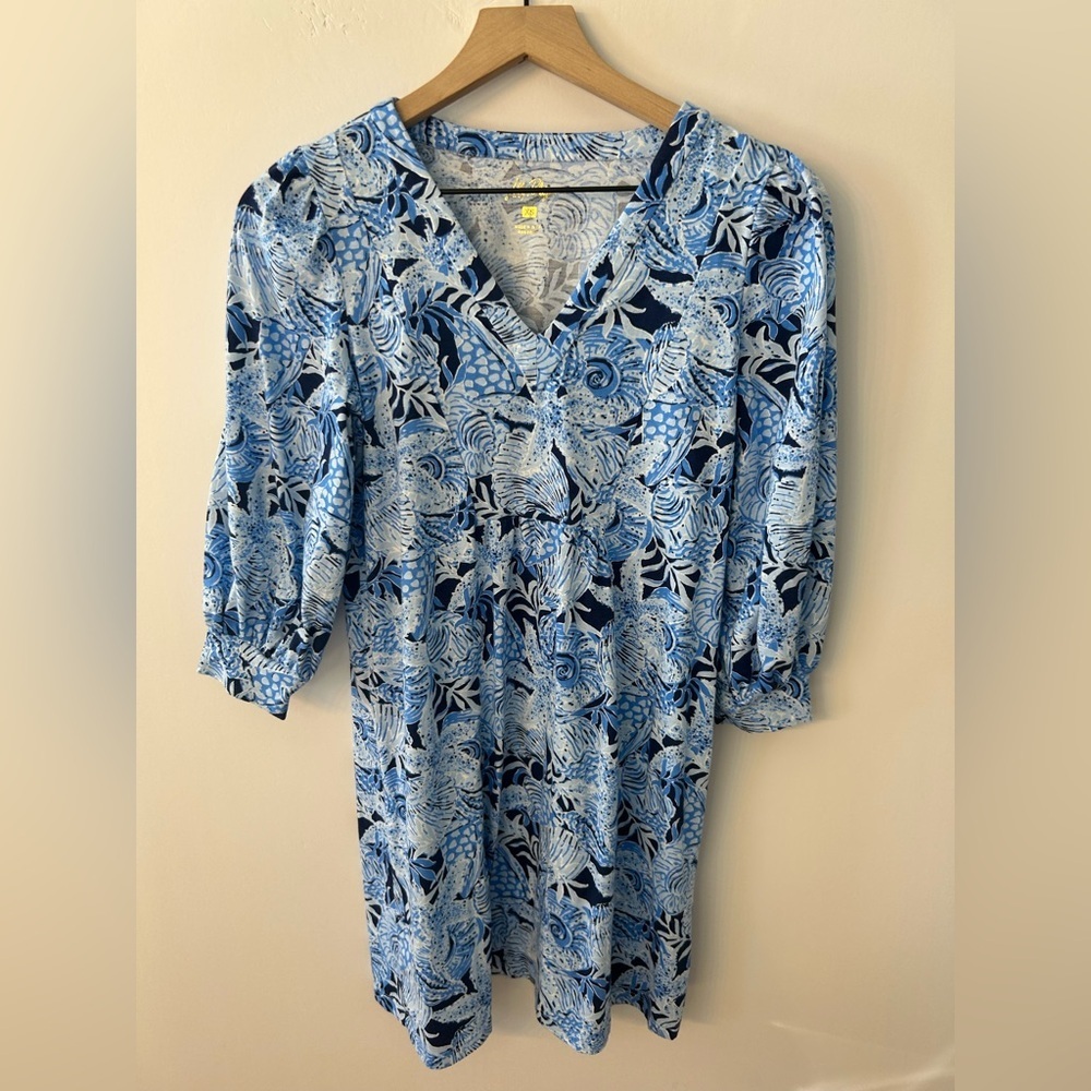 Lilly Pulitzer Women’s Cass Dress in Bonaire Blue Coastal Constellation, Size XS - Picture 4 of 12